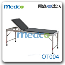 Stainless steel medical backrest lifting exam table OT004